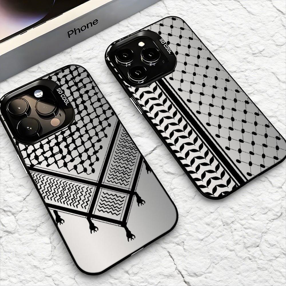 Apple Iphone 15 Pro Max - Custodia per Telefono Keffiyeh P-Palestine per