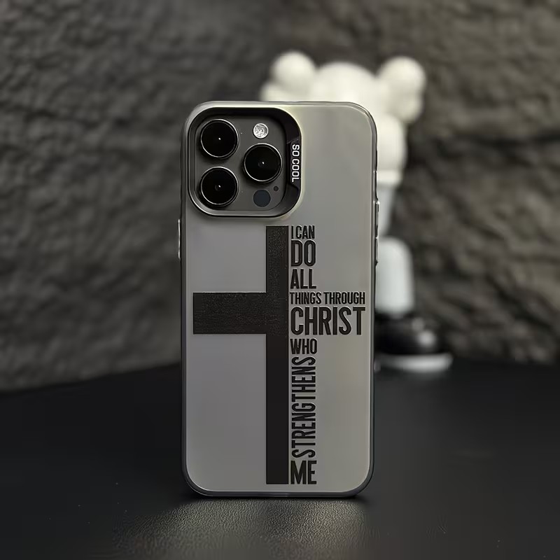 Apple Iphone 16 - Cover Anti-Impronta a Croce con Design