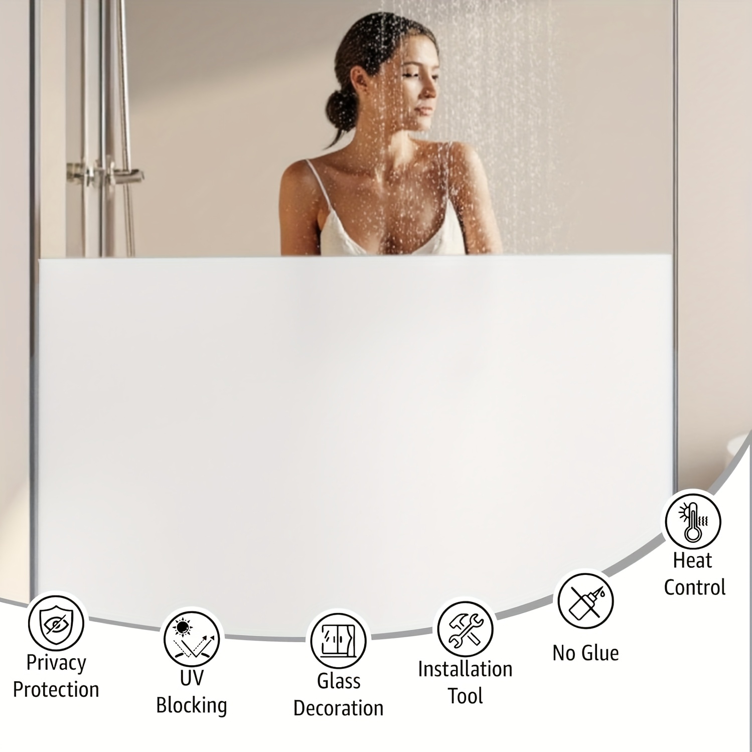 Privacy Screen Protector - Pellicola per Finestre Bianca Satinata per